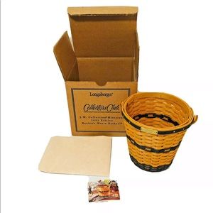Longaberger Mini Banker’s Waste Basket NIB